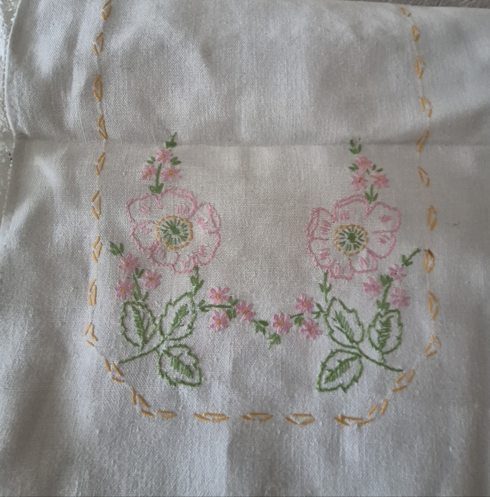 Floral Embroidered Linen